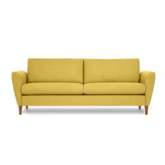 Finsoffat Kuura 3-istuttava sohva, Stark 618 Keltainen, Pähkinä