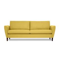 Finsoffat Kuura 3-istuttava sohva, Stark 618 Keltainen, Wenge